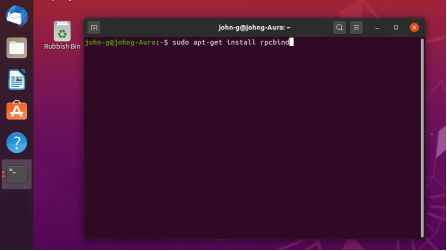 Terminal installing rpcbind with apt-get on Ubuntu